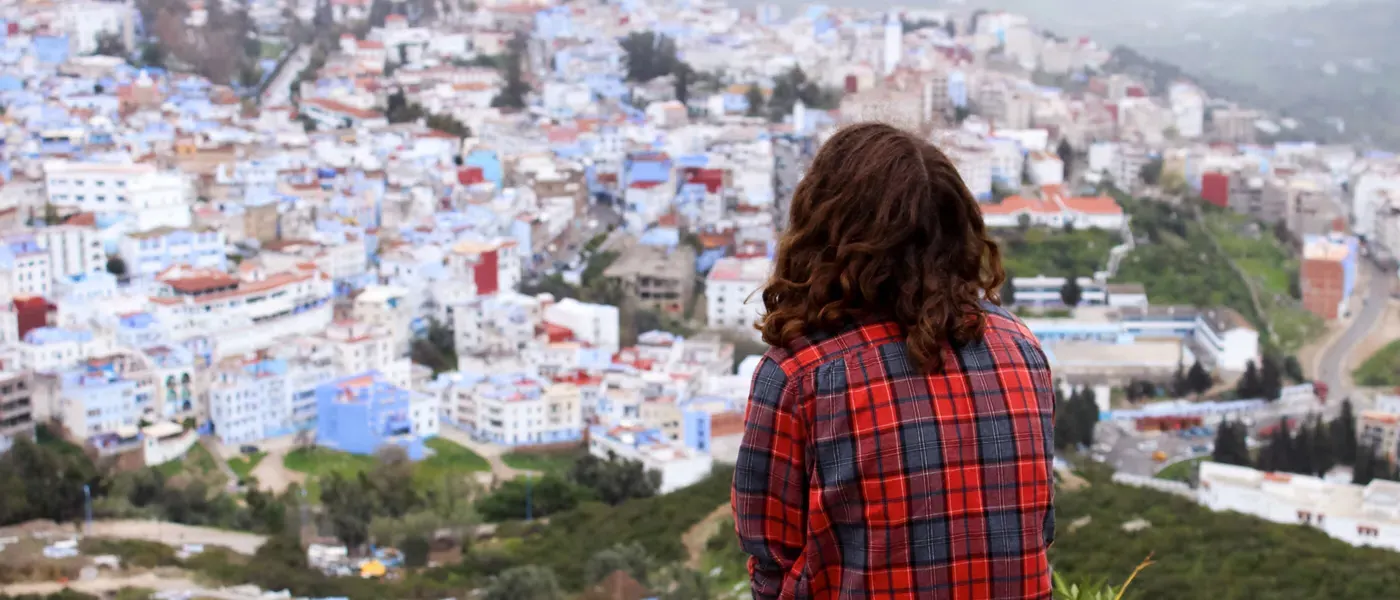 A female student overlooks the Tangier